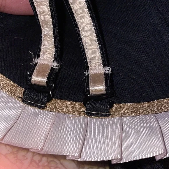 Vintage Victorias Secret pushup bustier w/removable straps, pink & black, sz.36B - Picture 6 of 8